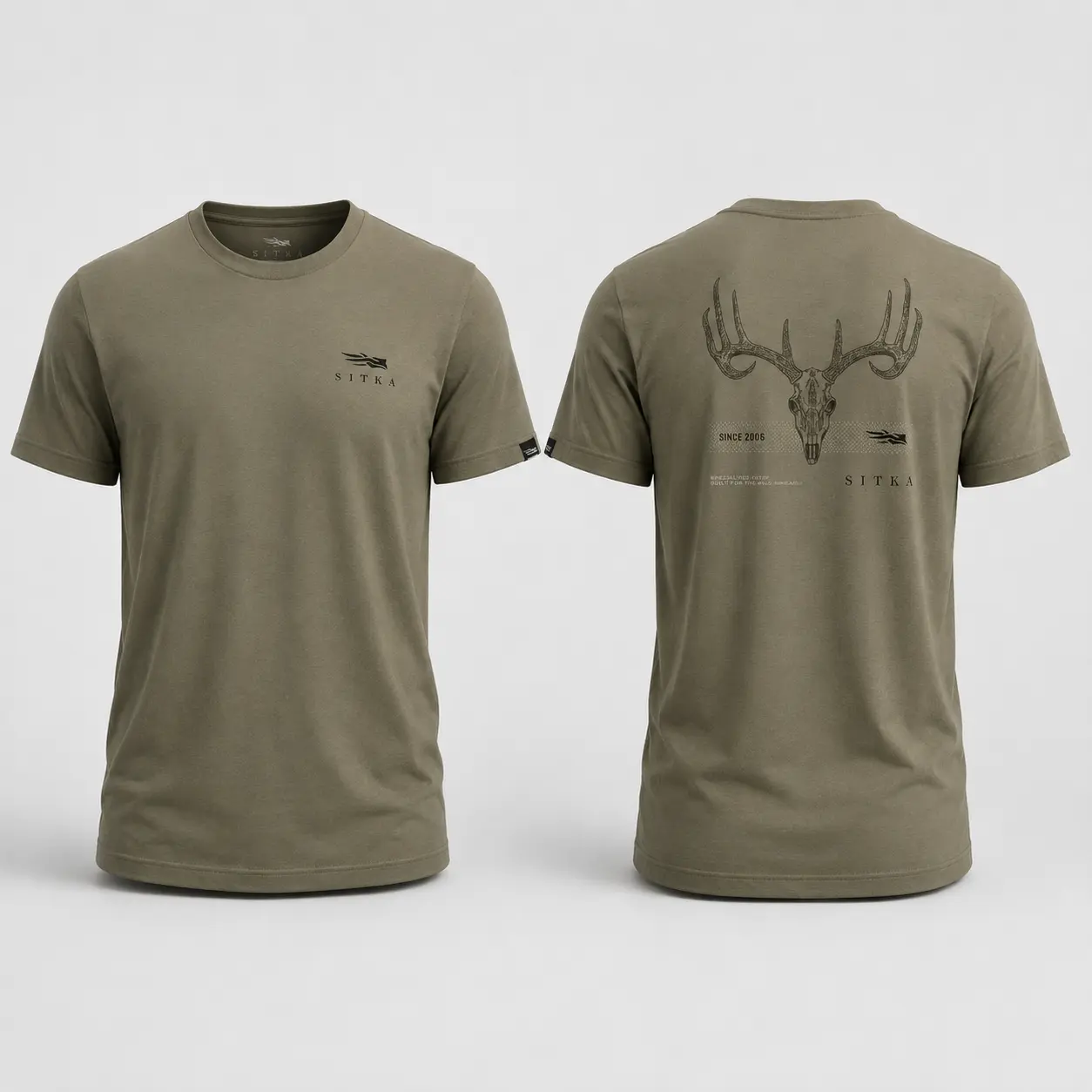 Sitka Gear Whitetail Deer T-Shirt, Buck Skull Hunting Tee, Outdoor Hunter Shirt, Deer Hunting Gift for Men, Shirt for men