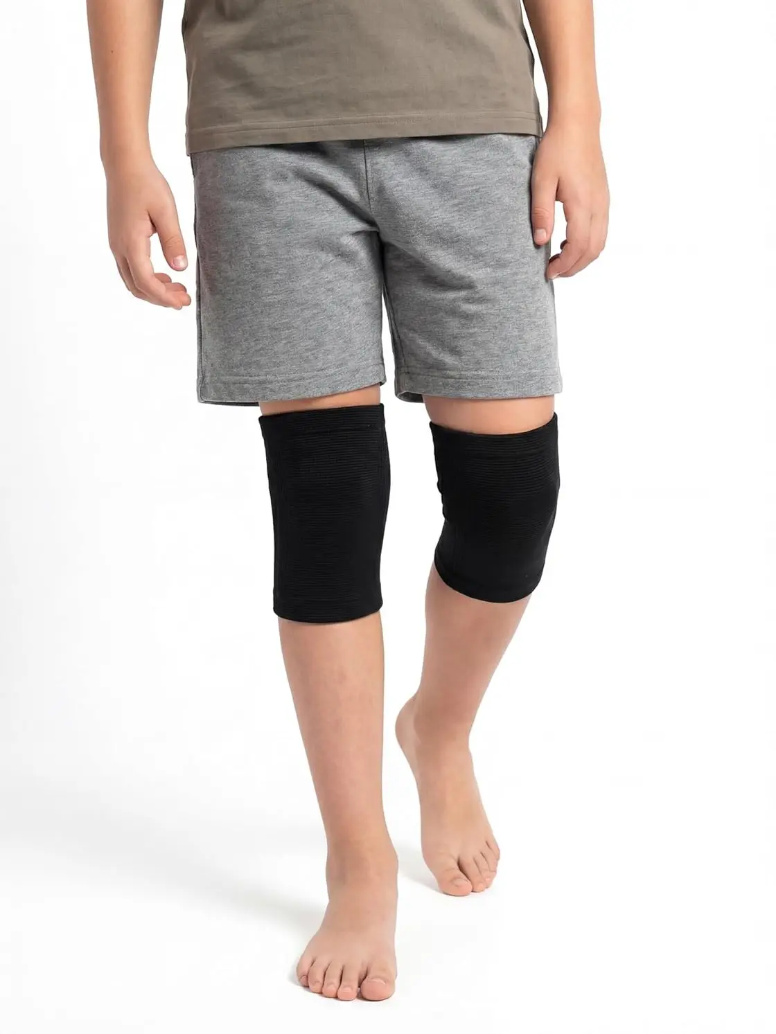 Kids Knee Brace Compression Sleeves (2 Pack) – Breathable Youth Knee Support for Boys & Girls – Non-Slip Knee Pads for Basketball, Soccer, Volleyball, Gymnastics, Sports & Osgood Schlatter Pain Relief