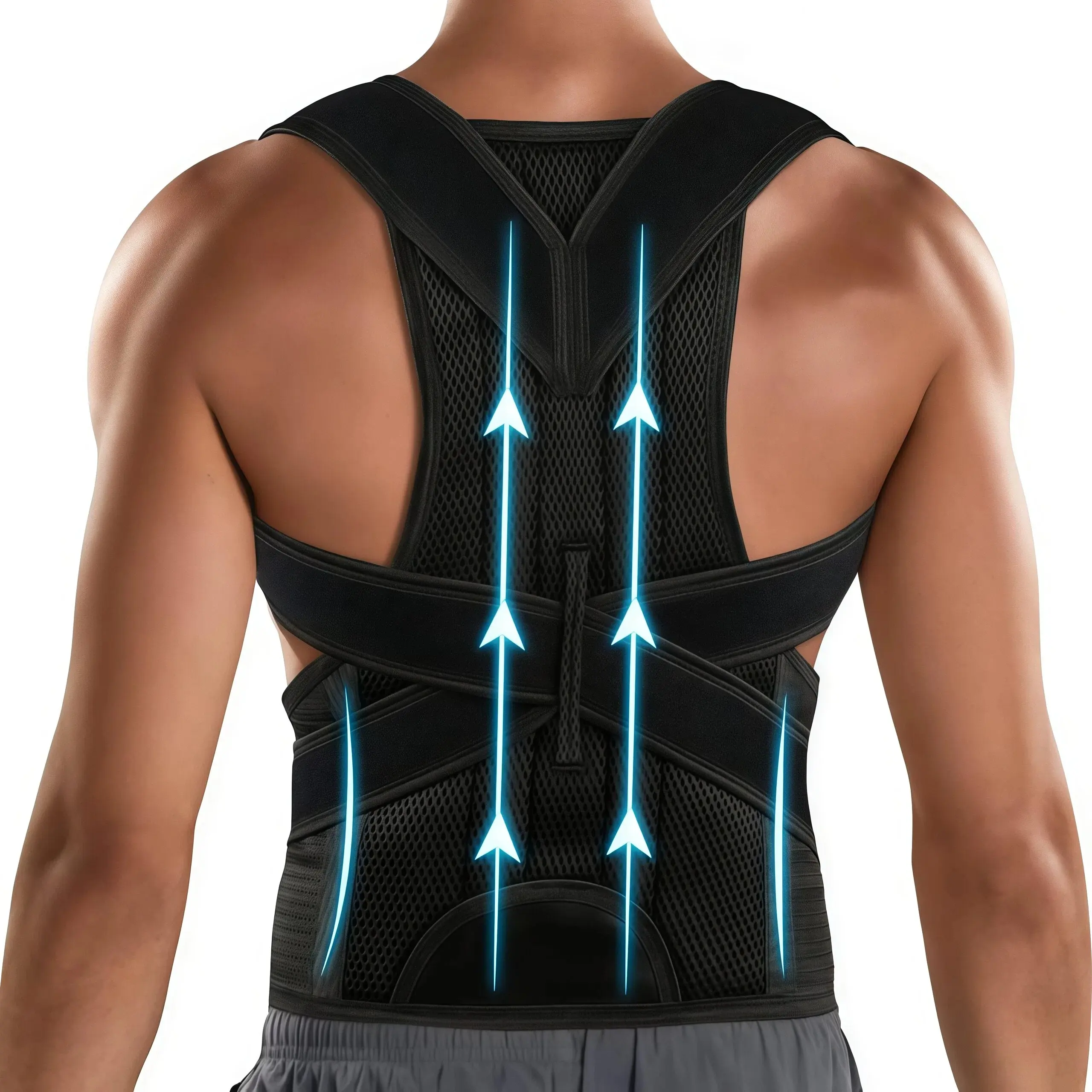 Adjustable Posture Corrector for Men and Women, Lightweight Back Support Brace for Office Work, Study, Driving and Daily Sitting or Standing