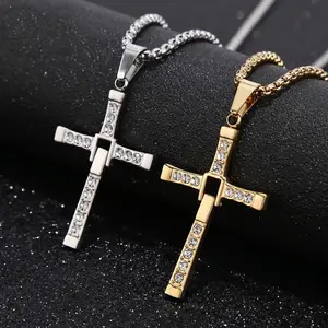 Dominic Toretto "Fast & Furious" Series Jesus Cross Pendant Necklace—A Stylish, Unisex Accessory and Gift. Perfect for Anniversaries, Graduations, Father's Day, and Mother's Day—The Ideal Gift for Him or Her.