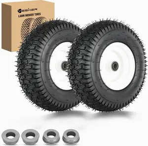 Yesker 13x5.00-6 Lawn Mower Tires, 13" Pneumatic Rubber Tire with 3/4" Axle Bore & 3" Hub Length, Air-Filled Replacement Wheels for Riding Lawn Mowers, 2 Pack summervibes