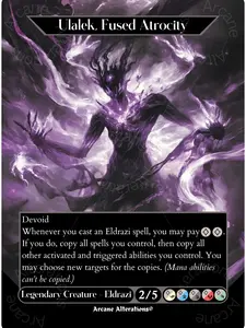 Ulalek, Fused Atrocity - Full Art Altered Art Custom Proxy Card