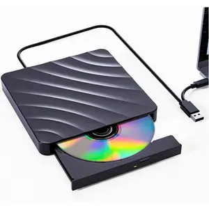 External CD/DVD Drive for Laptop - CD Burner DVD Player for Laptop USB 3.0 +/-RW ROM, External Optical Drives for PC/, Disc Reader for Windows 11/10/8/7/XP/Vista Linux MacOS