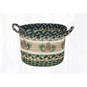 Capitol Importing  13 x 9 in. Pinecone Utility Medium Baskets Rug