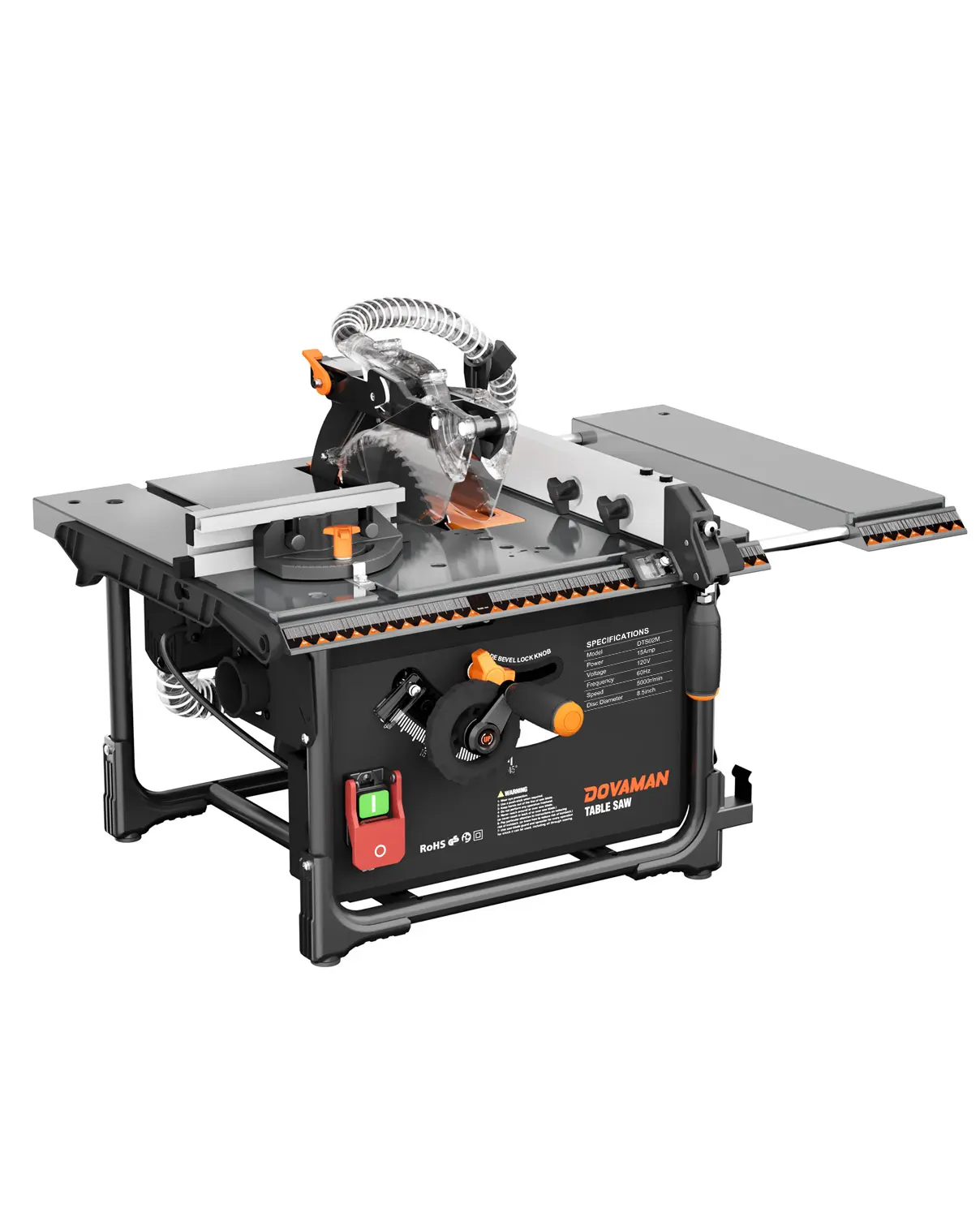 #summerfinds DOVAMAN DTS02M Table Saw 1800W 8.5" Blade 0-45° Bevel Cut 1.77-2.36" Depth On-Tool Storage Mini Saw for Woodworking & DIY Projects