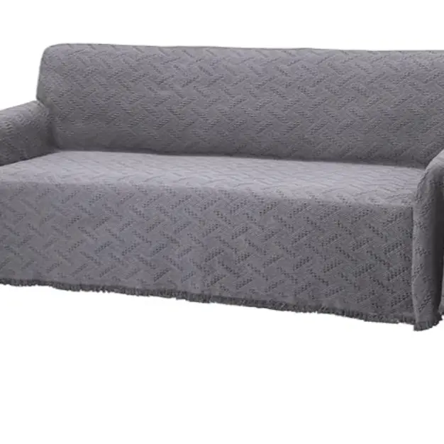 Rose Home Fashion Geometrical 3-Cushion Sofa Cover Blanket, Sectional Couch Protector for Dogs