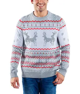 Men's Grey Humping Reindeer Ugly Christmas Sweater Men's Grey Humping Reindeer Ugly Christmas Sweater