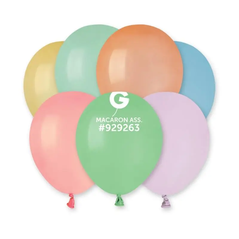 Gemar USA Assorted Pastel Macaron Balloons, A50 5" Festive & Party Supplies, Balloon