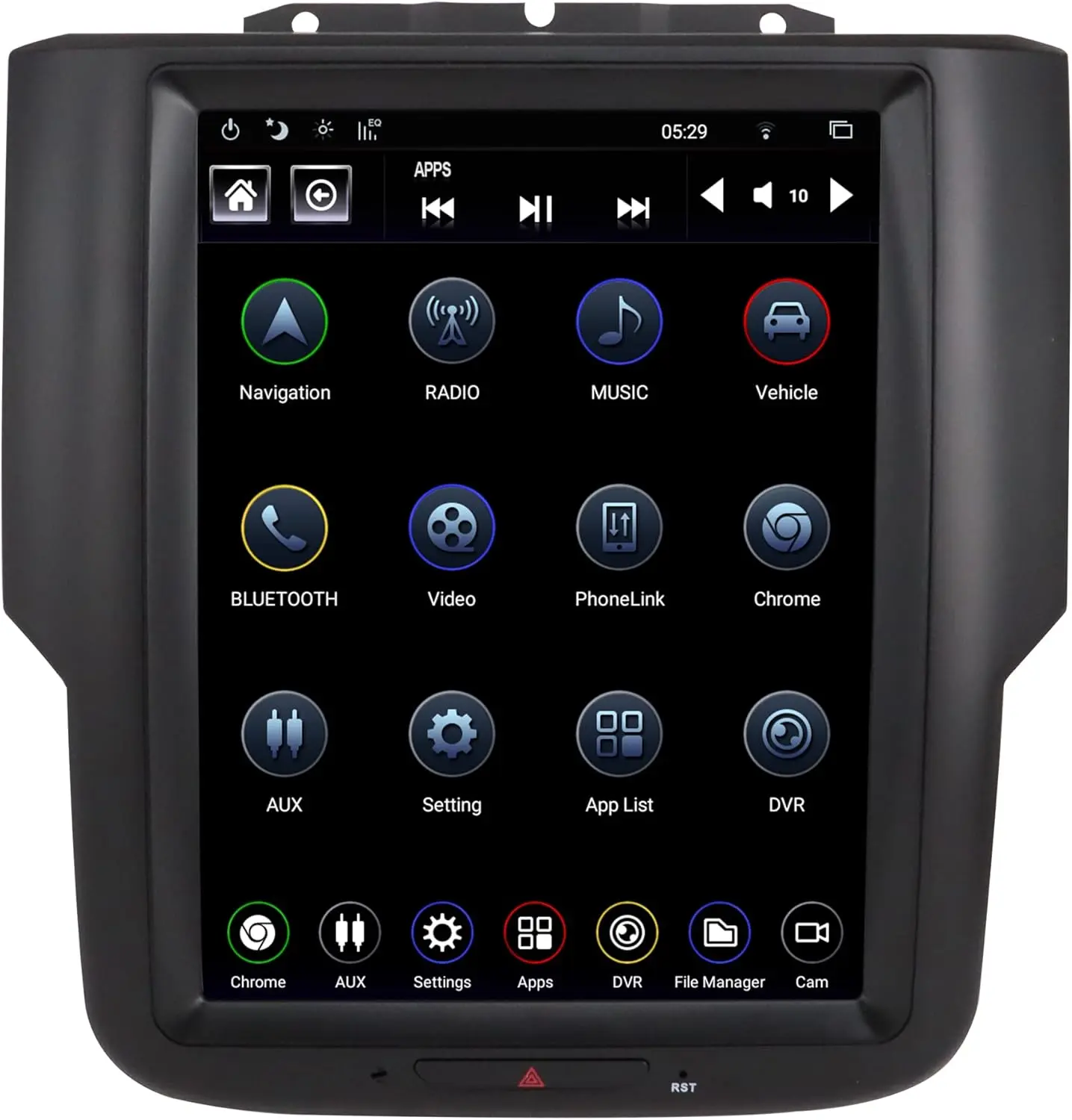 Car Radio for Dodge RAM 2014-2018 Trucks 1500 2500 3500 Android Car Stereo Upgrade T-Style 10.4 Inch Touch Screen Replacement Head Unit CarPlay GPS Navigation