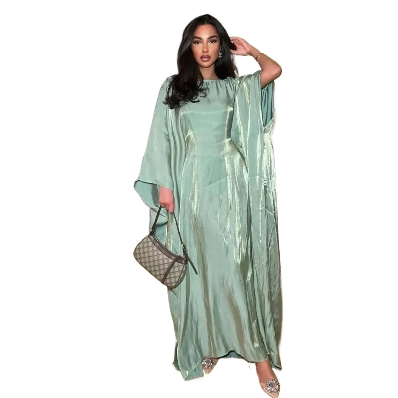 Eid Women Dress Abaya Muslim Ramadan Jalabiya Bat Sleeve Party Dresses Dubai Long Robe Morocco Kaftan Islam Vestidos Largos 2025