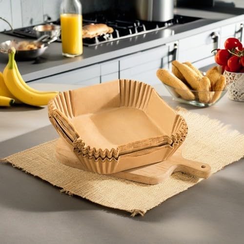 Air Fryer Paper, 100 Pieces Waxed Paper for Air Fryer, 6.3in Paper Liner for Food Grade Air Fryer, Fryer, Oven, Microwave and More
