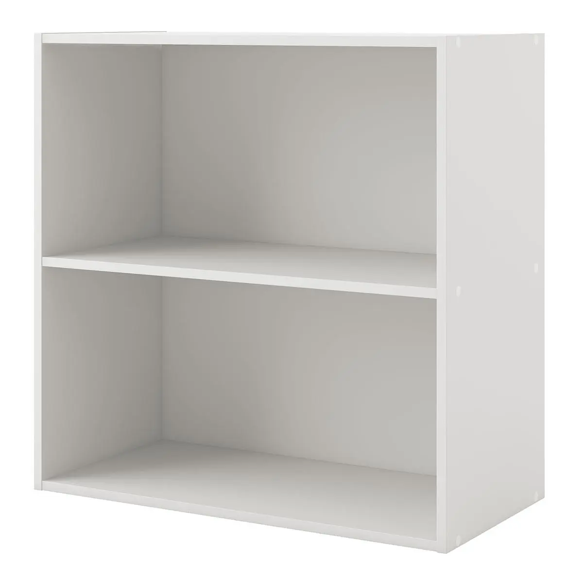 24/7 Shop At Home aModular Modern 2-Tier Cube Storage Organizer Shelves, Stackable Wood Bookcase Fits Cubby Bins for Organization, Dorm Teen Room Decor, Home Office