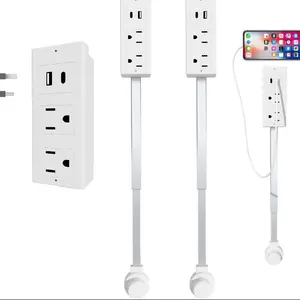 Rotating Power Strip -Outlet Extender- 2 AC Outlets + USB-C/USB-A (Extends 34") | TikTok’s #1 Outlet Hack