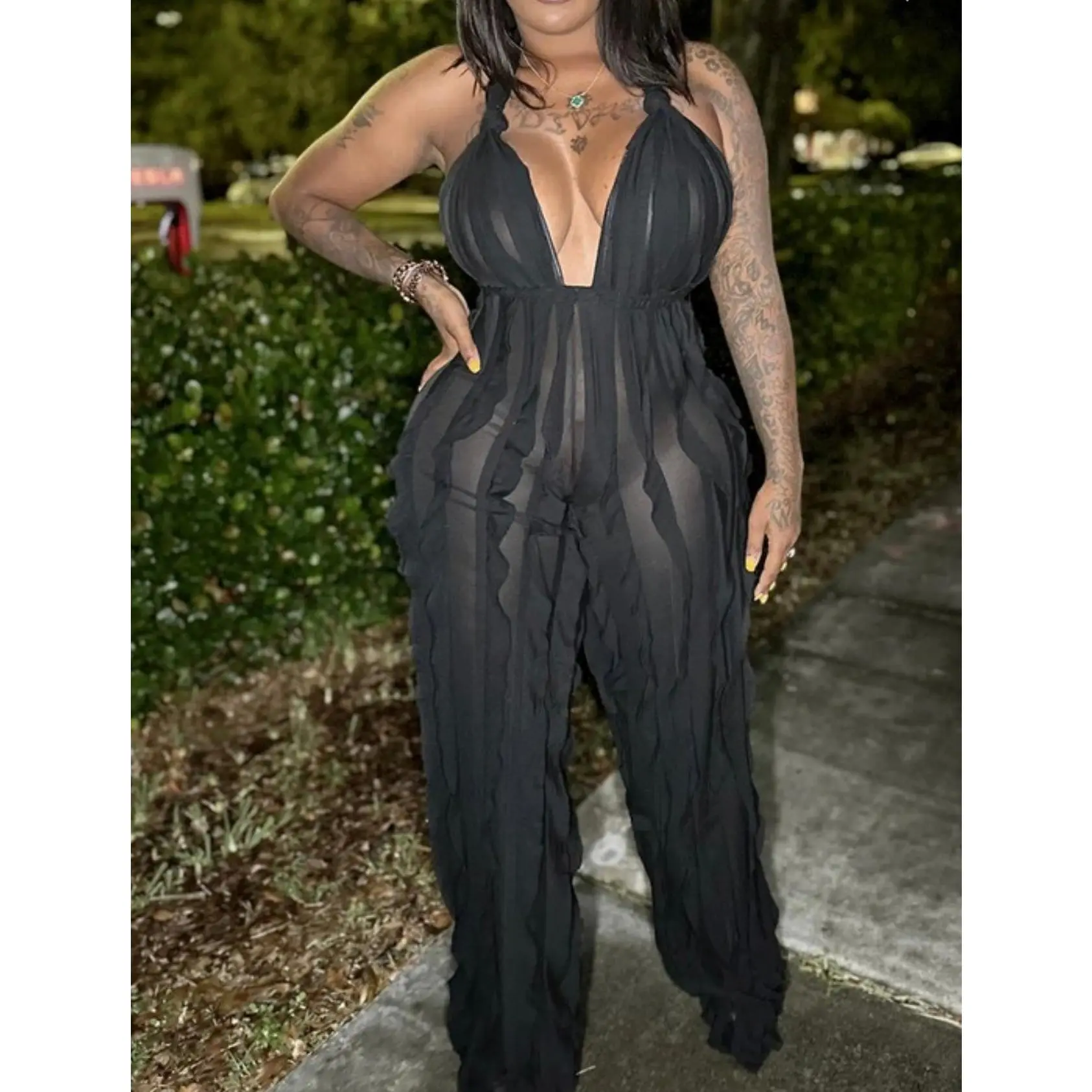 All Ruffled Up Baddie Jumpsuit