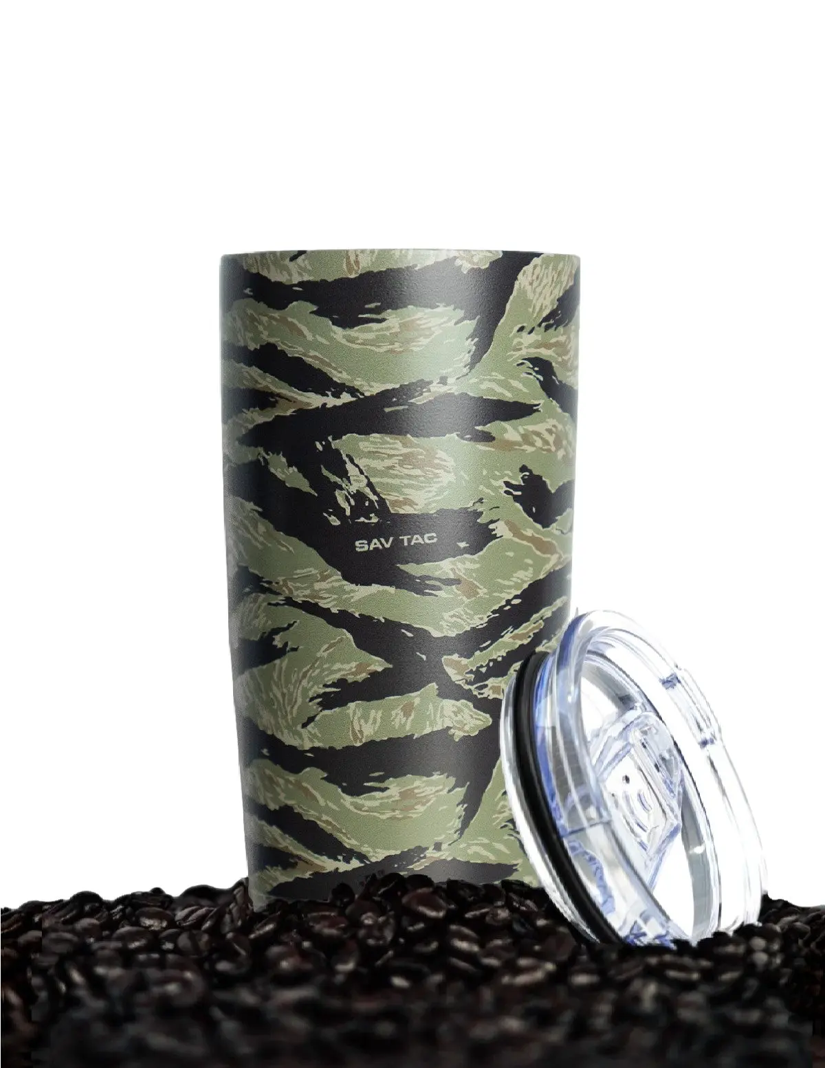 Tiger Stripe Camo Stainless Steel Vacuum Flask, 20 oz Drink Tumbler with Lid
