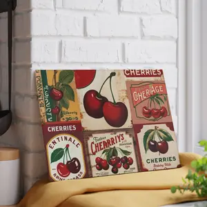 vintage cherries glass Cutting Board