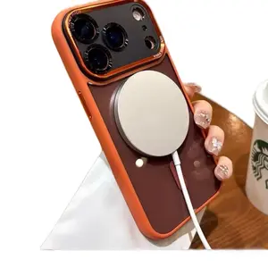 Magsafe Transparent Acrylic Case for iPhone 17/17 Pro Max Shockproof Cover with Magnetic Charging Support