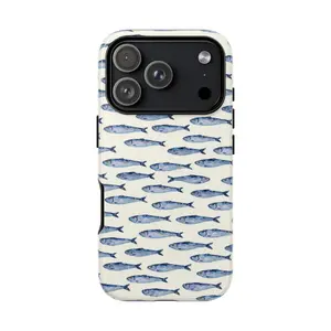 Fish Pattern Tough Phone Case, Stylish and Durable Protection for ip and ss, ocean protective cover, gift for him for her
