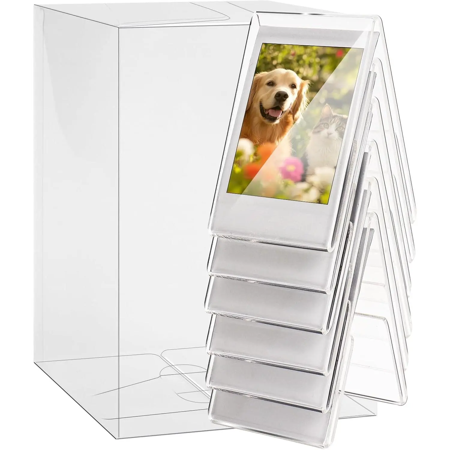 2 x 3 Picture Frame,6Pcs Mini Picture Frame for Polaroid Fujifilm Instax Small Wallet Size Photo Frame  Desk Mini Frames 2x3 for Polaroid(Double Sided)