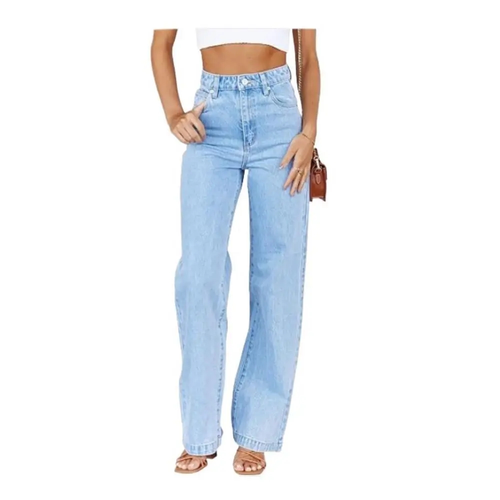 Imily Bela Women's High Waisted Jeans Boyfriend Baggy Straight Leg Casual Denim Pants