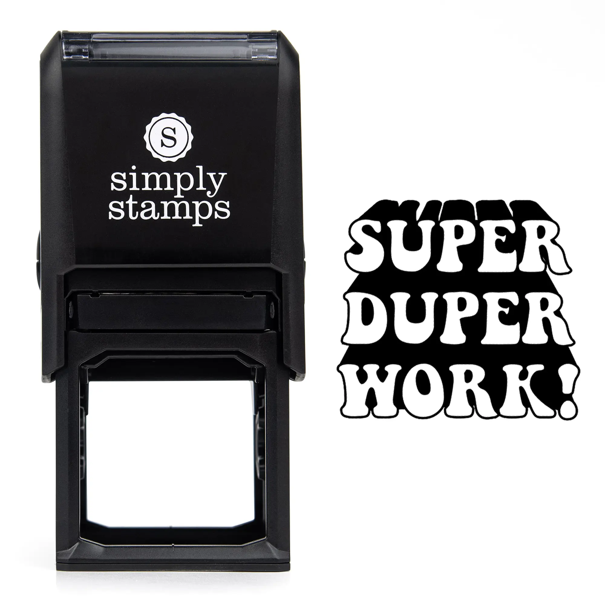 Super Duper Teacher Stamp - Rubber Self Inking Stamp (Black)