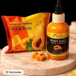 2 PCS Byenblan SET papaya-soap 7oz&smoothie 4oz-skin care