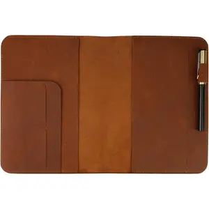 Leather Journal Cover | (5.75"x8.25") Notebook Medium A5 | Refillable Cahier | Leather Bound Journal cover for Travelers Writers |  for Anyone :: Tan