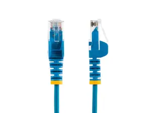 StarTech 15ft Blue Slim CAT6 Ethernet Cable, Snagless RJ45, LSZH, 28AWG Pure Bare Copper, Slim Network Patch Cable/Cord