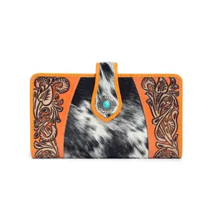 Las Mijitas Wallet in Blaze Orange