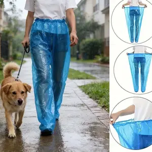 Adult Rain Pants 2/4/8 Pack, Thick and Light, Elastic Waistband, Suitable for Everyone, Travel Accessories, Rainy Day Gear