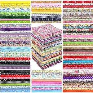100 count 10 x 10 Inches Cotton Fabric Bundle Squares for Quilting Sewing Pre Cut Patchwork Fabrics Floral Printed  Quilting for DIY Sewing & Beginners Crafts Cloths Handmade