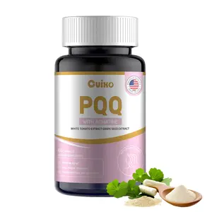 4PCS - PQQ White Tomato Supplement - 20 mg PQQ, Vitamin E, Non-GMO, Gluten-Free, 60 Capsules - For Human Edible Dietary Fitness Healthcare Skin Care Organic