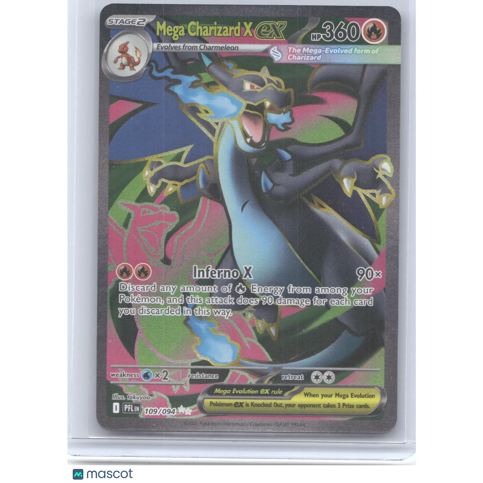 2025 Mega Evolution – Phantasmal Flames Mega Charizard X ex Secret Rare #109/094