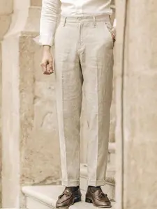 Men's Wool-Blend Casual Pants: Elevate Daily & Summer Styles with Lightweight, Versatile Design for Work & Leisure