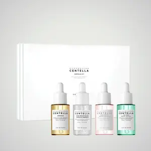 SKIN1004 Madagascar Centella Ampoule Kit [30ml x 4 pcs] | 4-in-1 Skincare Set  | Centella Hydration, Brightening, Pore Care & Soothing Relief | Includes Centella, Tone Brightening, Poremizing & Tea-Trica Ampoules
