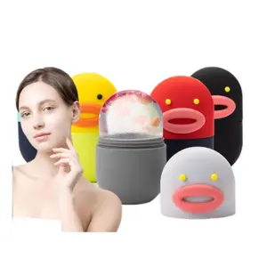 Cute Duck Design Ice Roller for Face, Silicone Ice Face Roller, Ice Face Massager, Skin Care Tool for Women & Men, Ice Pack Tool Making Mold