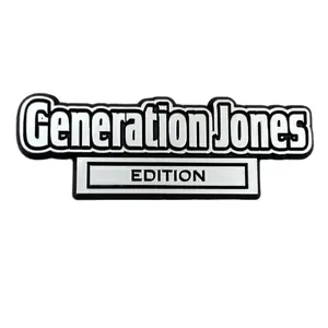 Generation Jones Car Emblem - 4" Wide Adhesive Die Cut Design for Jonesers - Unique Statement Piece for Gen Jones- Made in USA