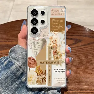 Vintage Bible Verses and Florals,Magnetic Ring Supports Wireless Charging for Samsung Galaxy S26 S25 S24 S23 S22 S21 S20 Fe Plus Ultra Edge S10E A57 A56 A55 A54 A37 A36 A35 A34 A26 A25 A24 A23 A17 A16 A15 A14 A07 A06 A05s Note20 Note10 Note9