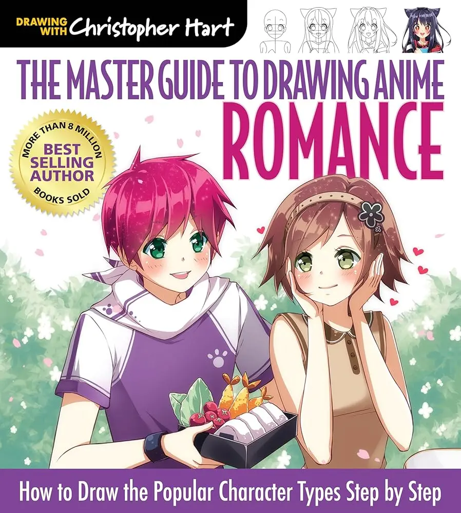 Manga Drawing Book Volume 4 - 144-Page Anime Artbook with Step-by-Step Instructions for Popular Romance Characters, Poses, Anime Figures