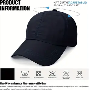 Women's Ponytail Baseball Cap Breathable Quick Dry Sun Hat Outdoor Sports Summer UV Protection Cap Adjustable 56-58cm