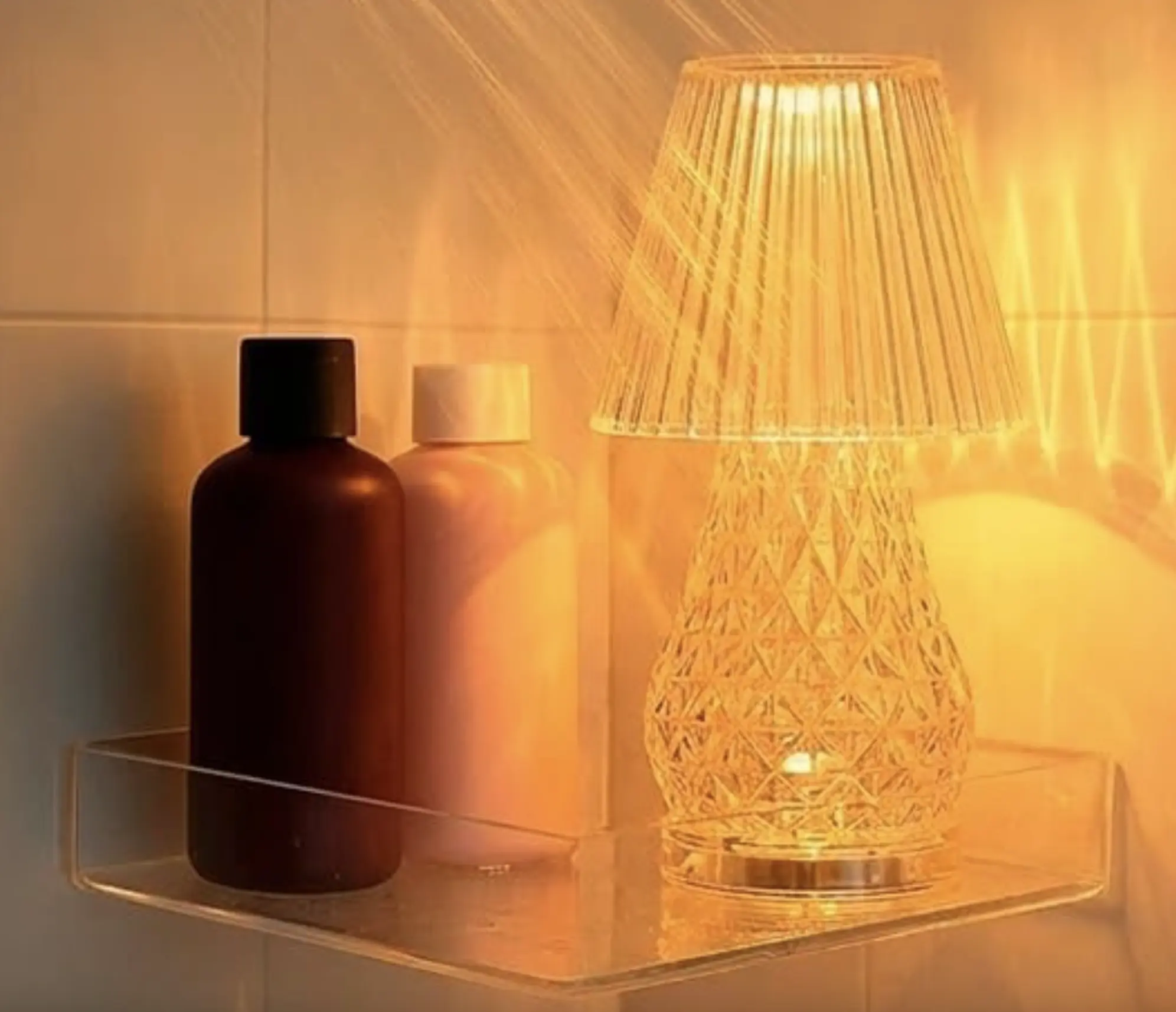 Shower Lamp - Waterproof Shower Lamp for Inside Shower - Shower Light IP65 Tested - RGB Shatter Resistant Acrylic for a Safe, Spa-Like Bathroom Lamp