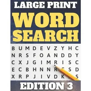 Large Print Word Search: 80 Large Print Word Searches for Adults & Seniors - Find Hundreds of Words - Suitable for Kids (Word Set Edition 3) -- Raydogpuzzles, Paperback
