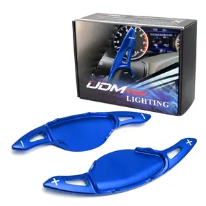 iJDMTOY Sports Blue Billet Aluminum Large Paddle Extensions For Nissan Altima Rogue Pathfinder Kicks