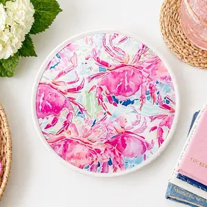 Pink Coastal Crab Coaster - 6 in (Single Unit)