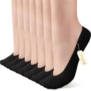 7 Pairs No Show Socks Womens Ultra Low Cut Liners Non Slip Invisible Hidden Socks for Flats