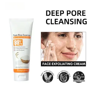 Exfoliating cream for deep pore cleansing on the face, non-irritating, moisturizing, facial exfoliator for removing dead skin