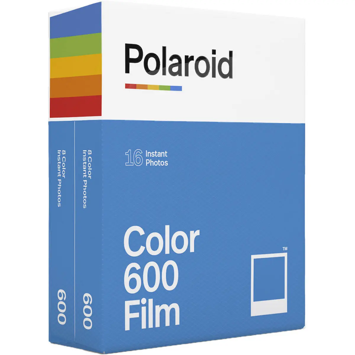 Polaroid Color 600 Vintage Square Instant Film for Cameras, 8 Exposures per Pack, 2-Pack