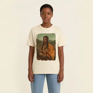 Women's Mama Lisa Colored Mid-Weight T-shirt Front Print