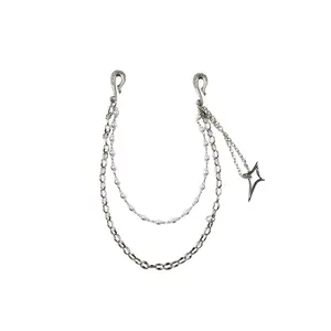 Josiane Silver Wallet Chain
