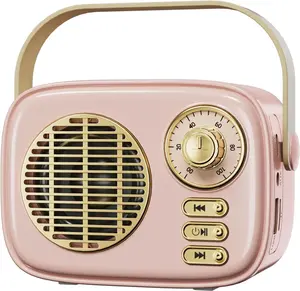 Retro  Speaker,  Decor, Gifts for Women Men Teen Girls,Portable   Speaker, Cute Aesthetic Style for Office Kitchen Desk Bedroom Outdoor Support USB/TF Card/AUX ()